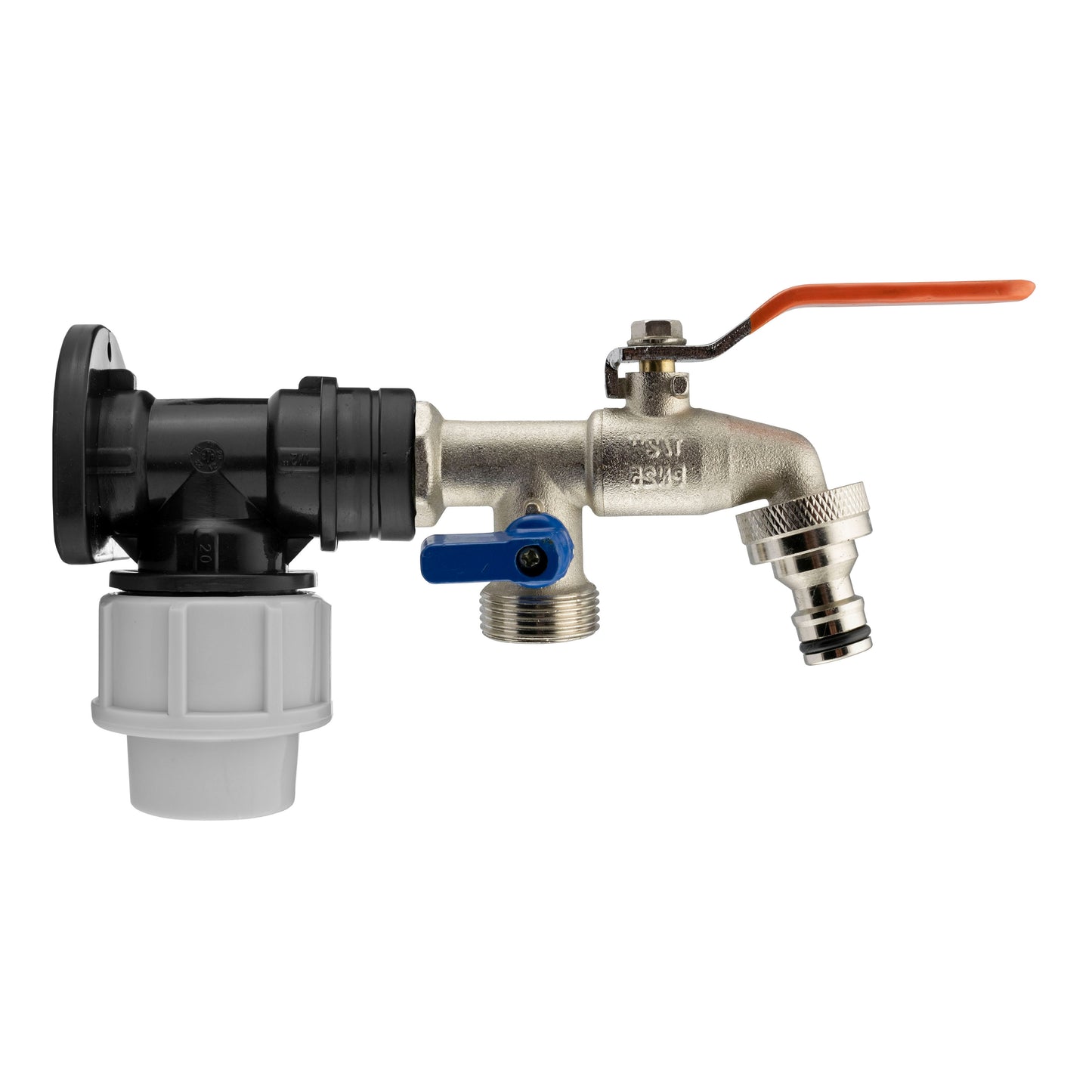 20mm MDPE Wall Flange with Double Lever Tap