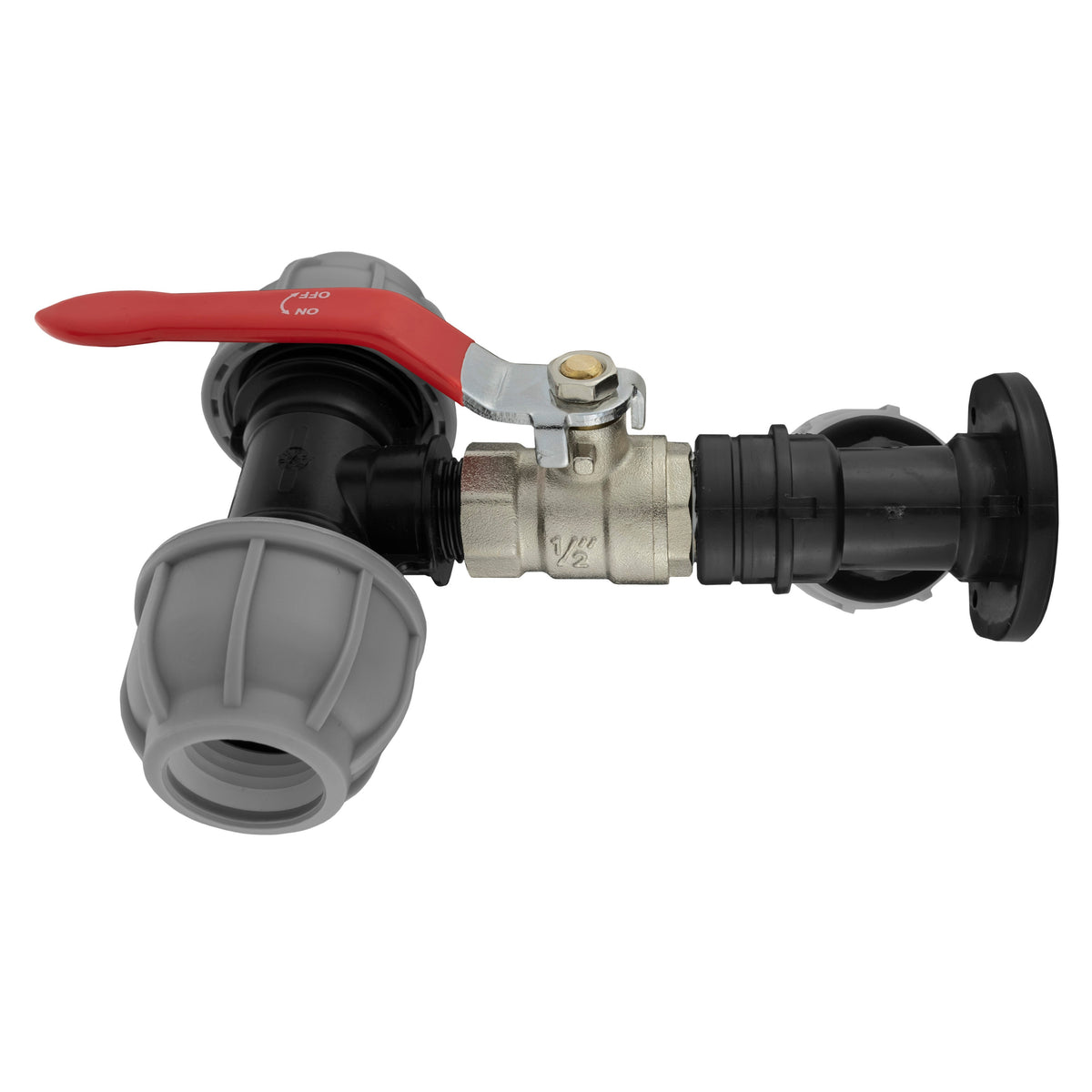 20mm MDPE Wall Kit – Lever Valve & 25mm MDPE Tee