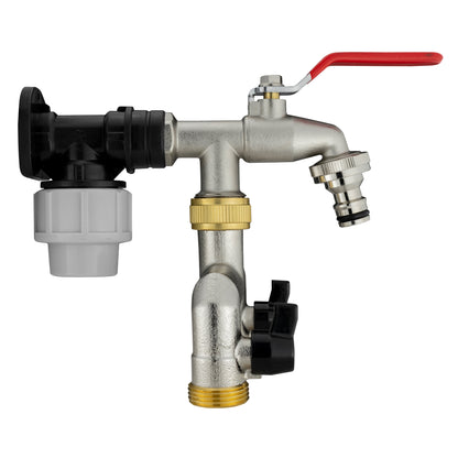 20mm MDPE Wall Kit – Double Tap & Brass H-Splitter