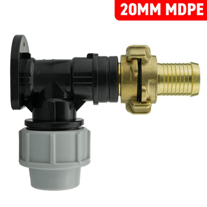 20mm MDPE Wall Kit – 25mm Claw-Coupling Hose Tail