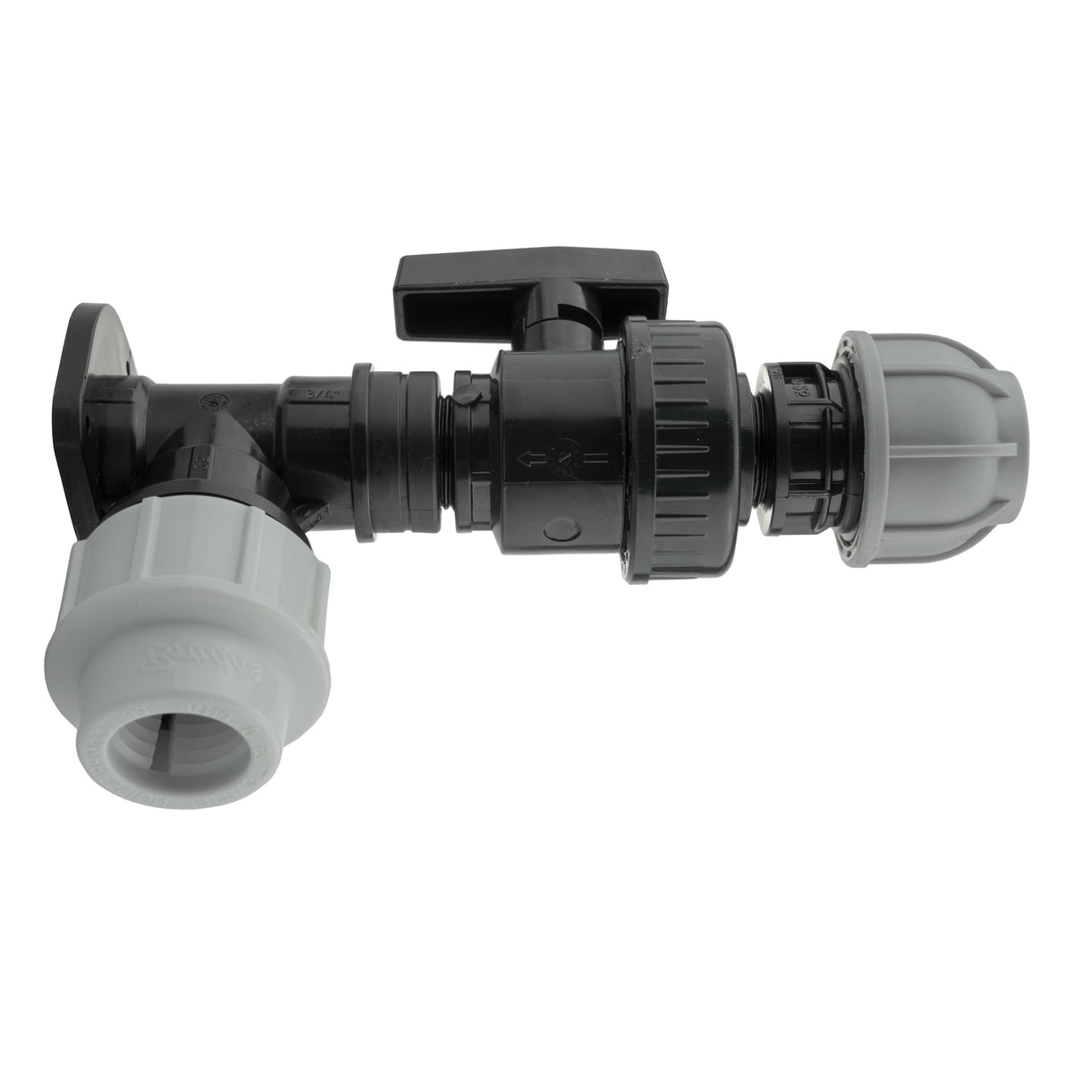 25mm MDPE Wall Kit – Large Valve & 25mm MDPE Outlet