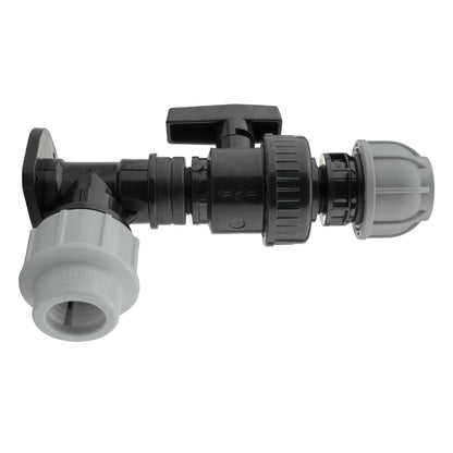 32mm MDPE Wall Kit – Union Valve & 32mm Straight Outlet