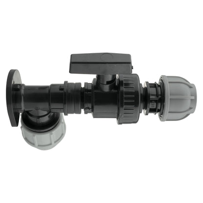 25mm MDPE Wall Kit – Large Valve & 25mm MDPE Outlet