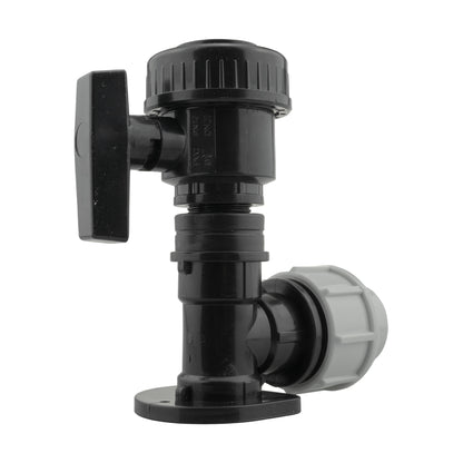 25mm MDPE Wall Kit – Large Single-Union Valve