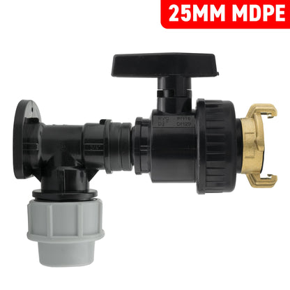 25mm MDPE Wall Kit – Large Valve & Claw Outlet