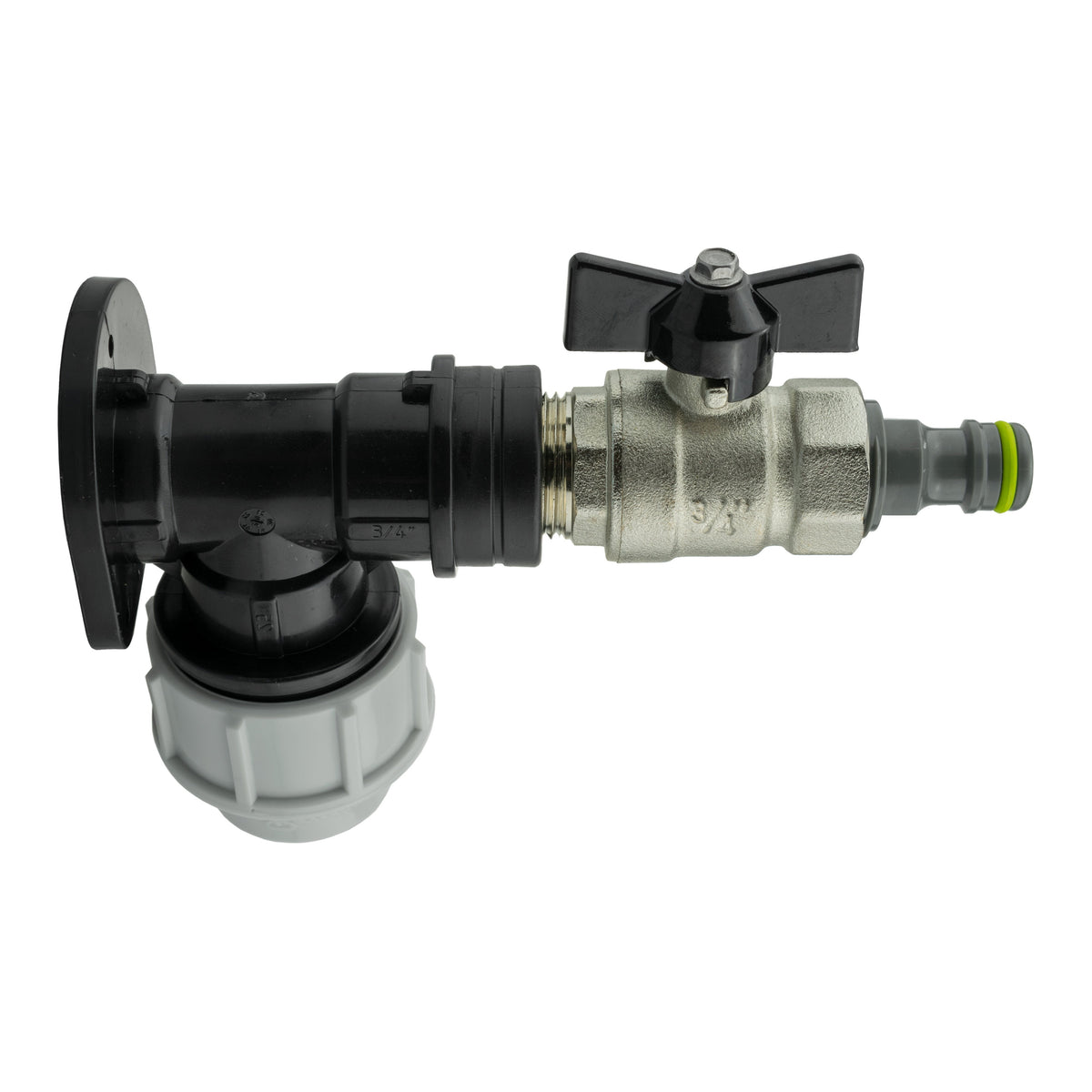 25mm MDPE Wall Kit – Butterfly Valve & Lime Plug