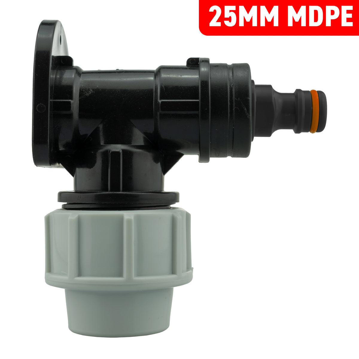 25mm MDPE Wall Kit – Black Quick-Connect Plug