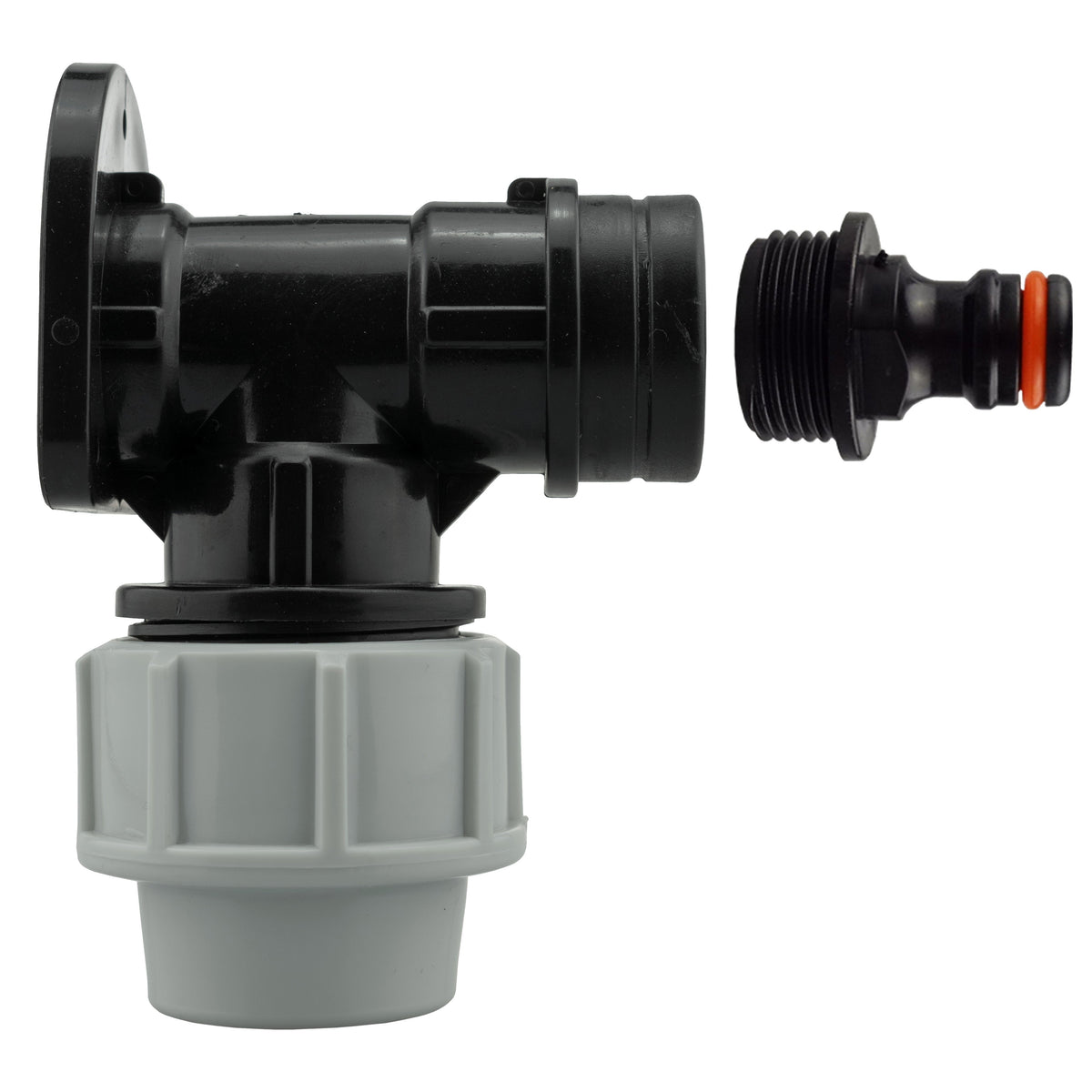 25mm MDPE Wall Kit – Black Quick-Connect Plug