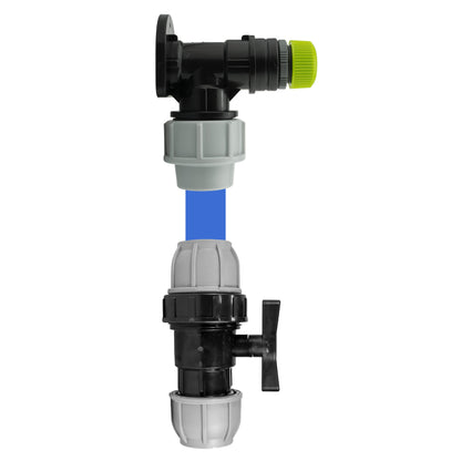 25mm MDPE Wall Kit – ½″ Hose Connector & Separate Valve