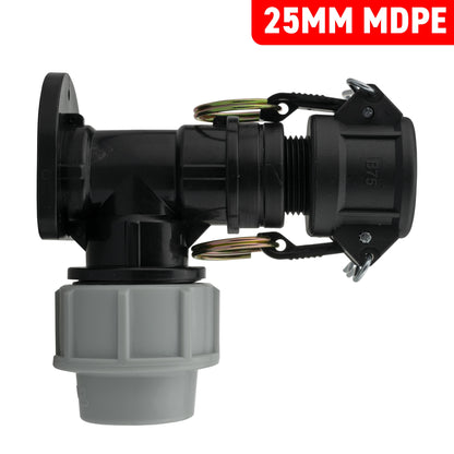 25mm MDPE Wall Kit – ¾″ Type B Camlock Coupler