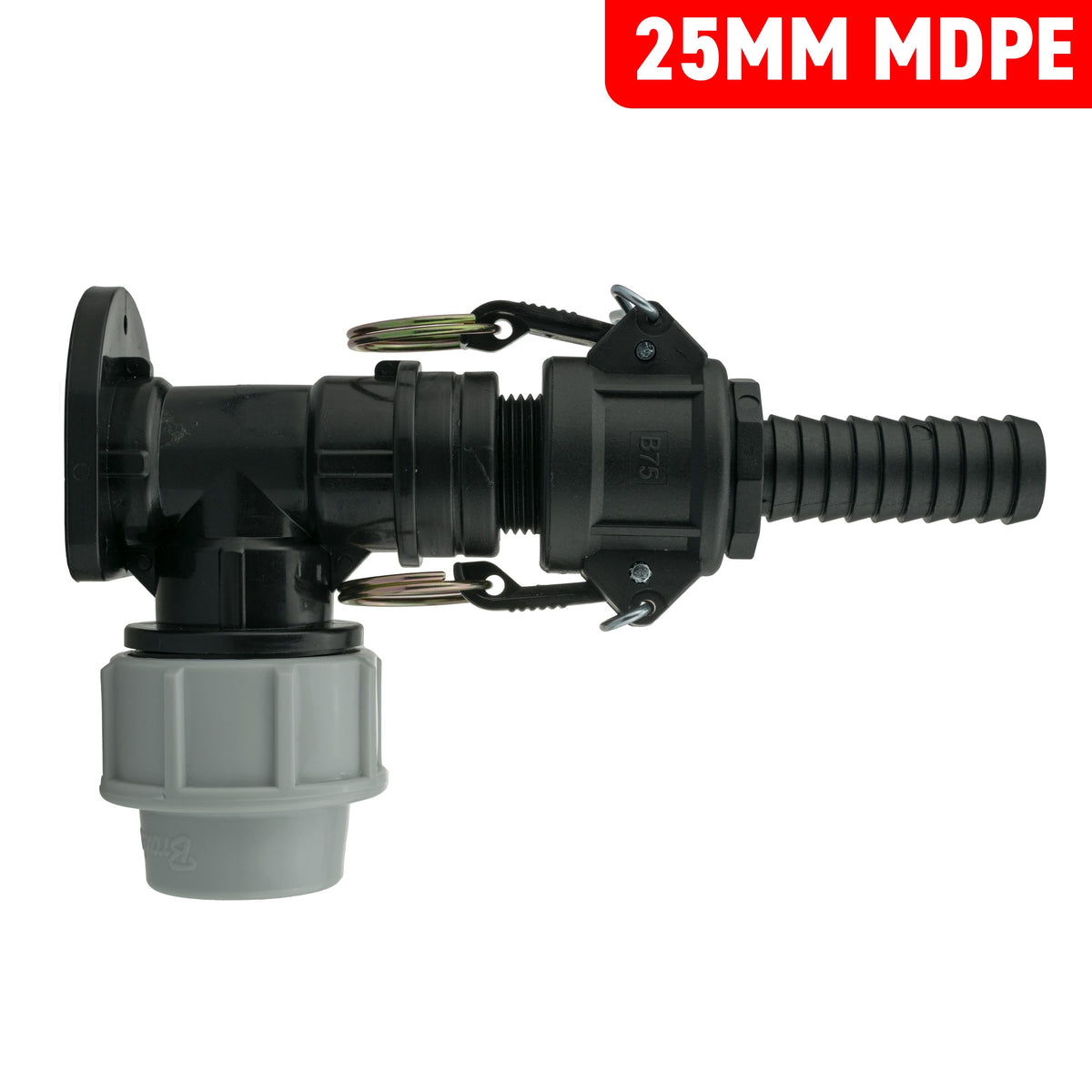 25mm MDPE Wall Kit – ¾″ Camlock B+E