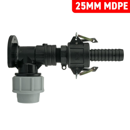 25mm MDPE Wall Kit – ¾″ Camlock F+C