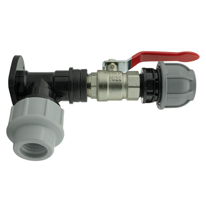 25mm MDPE Wall Kit – Lever Valve & 25mm MDPE Straight