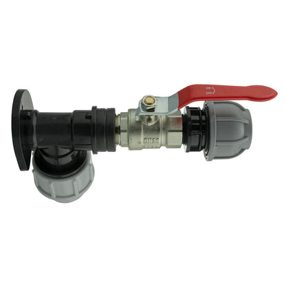 32mm MDPE Wall Kit – Valve & 25mm MDPE Straight