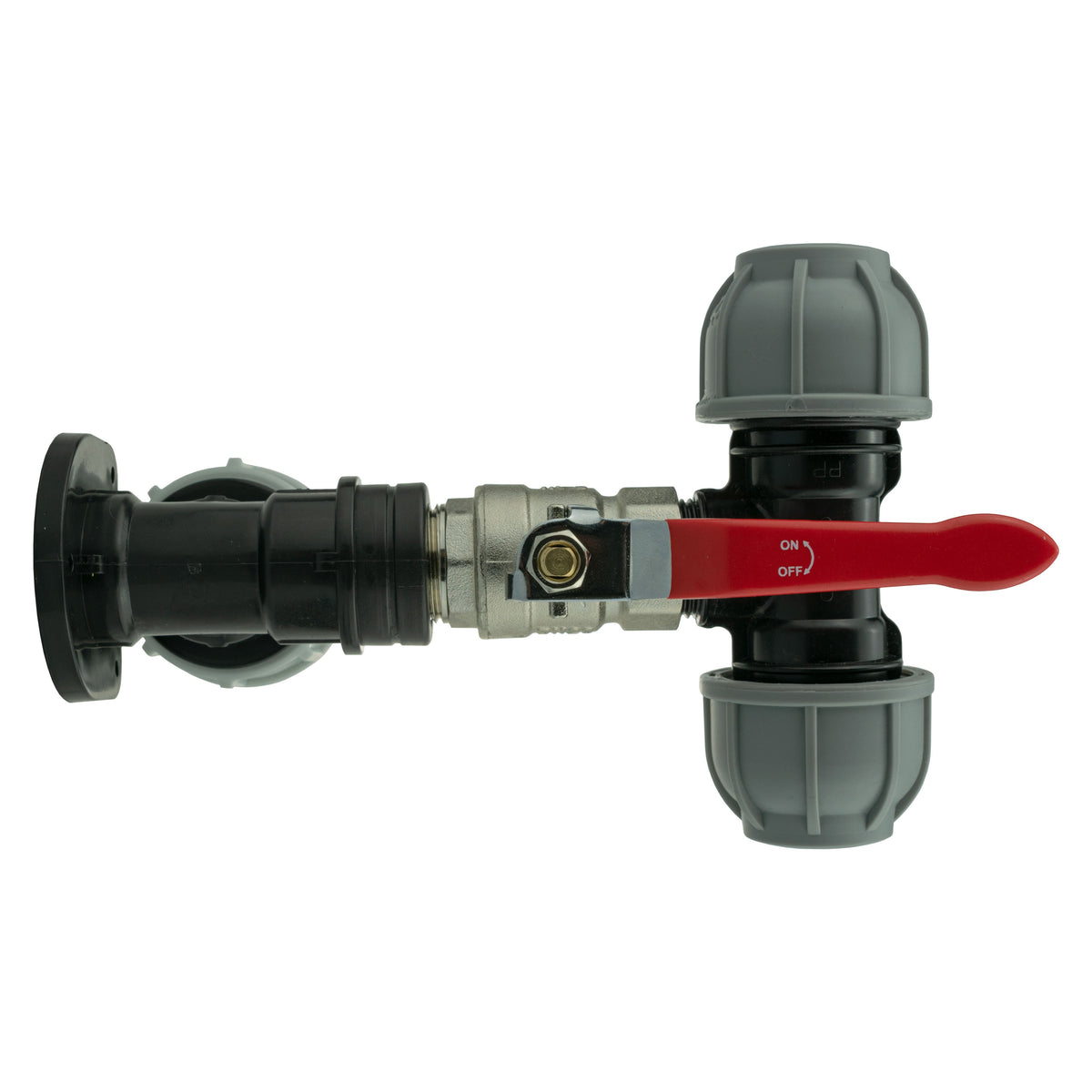 25mm MDPE Wall Kit – Lever Valve & 25mm MDPE Tee