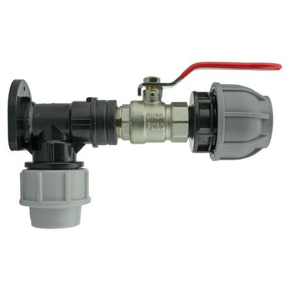 32mm MDPE Wall Kit – Valve & 32mm MDPE Straight