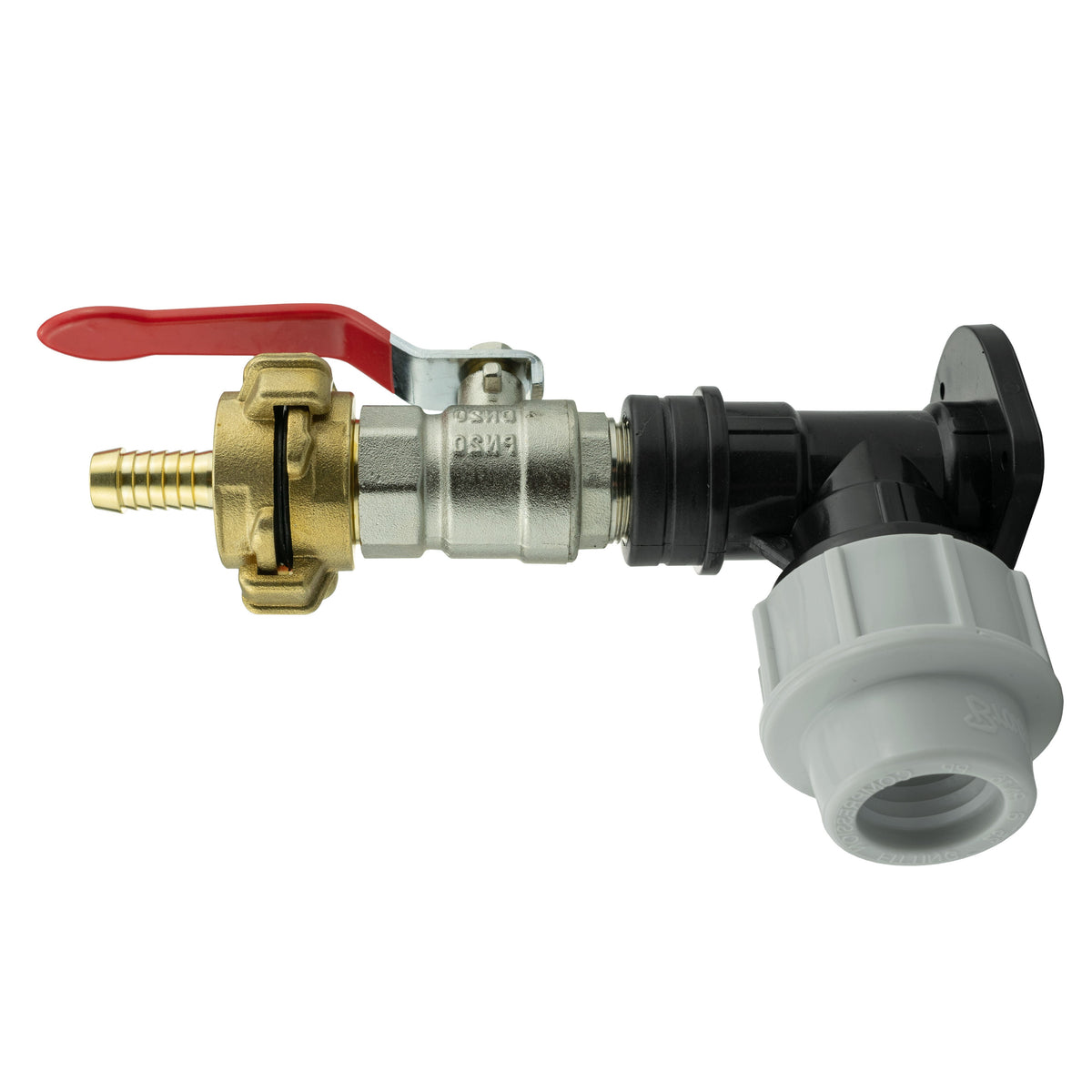 25mm MDPE Wall Kit – Lever Valve & 13mm Claw Hose Tail