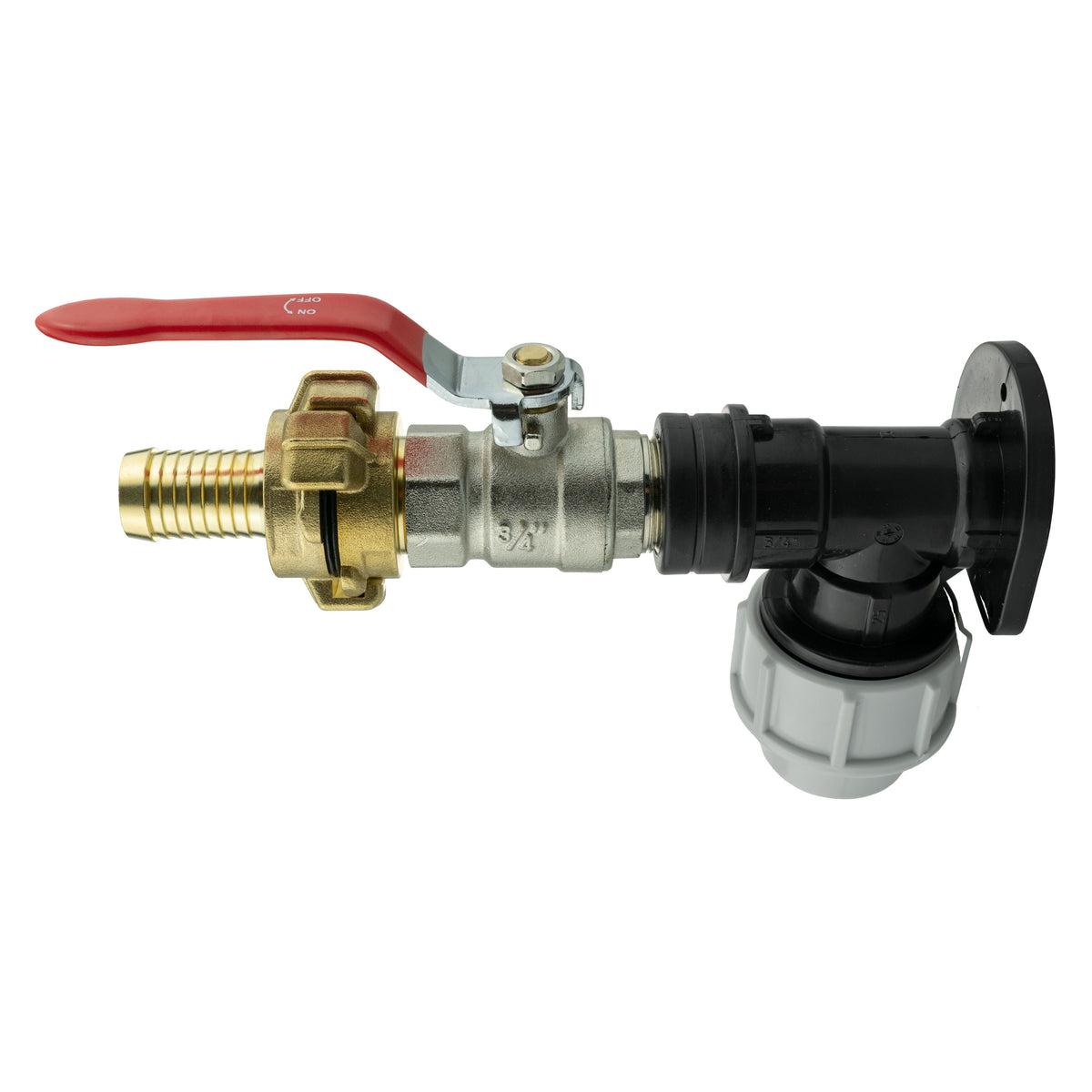25mm MDPE Wall Kit – Lever Valve & 19mm Claw Hose Tail