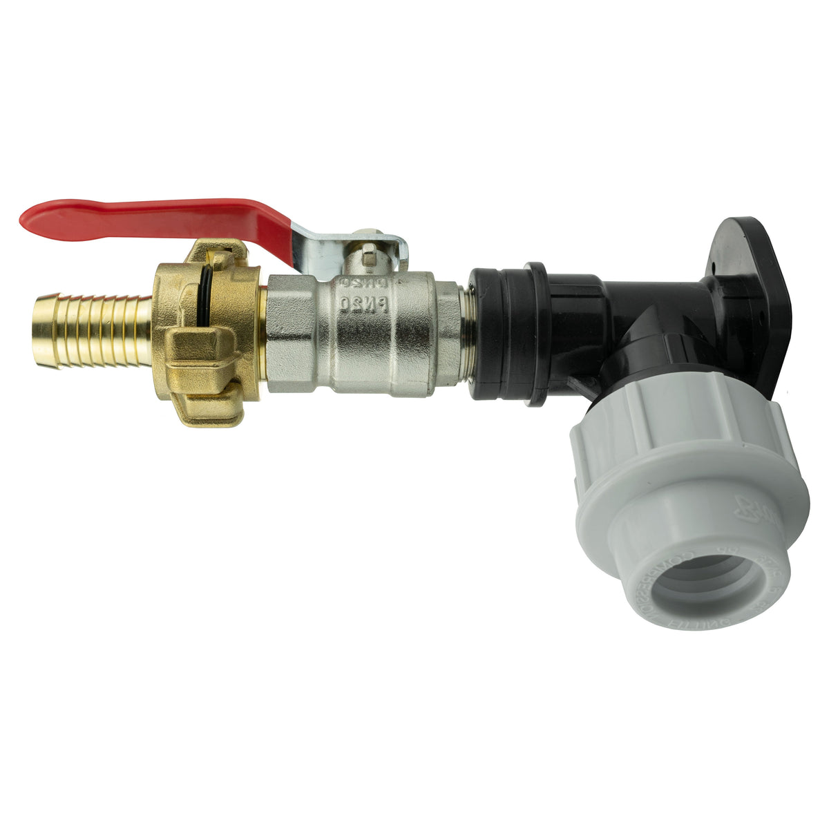 25mm MDPE Wall Kit – Lever Valve & 19mm Claw Hose Tail