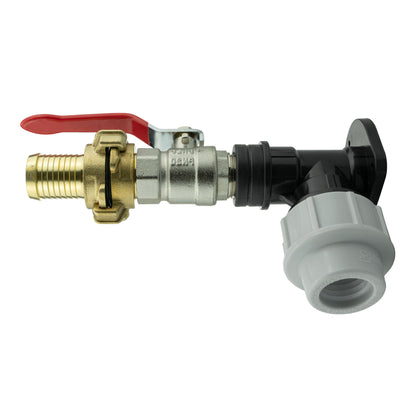 32mm MDPE Wall Kit – Lever Valve & 1″ Claw Hose Tail