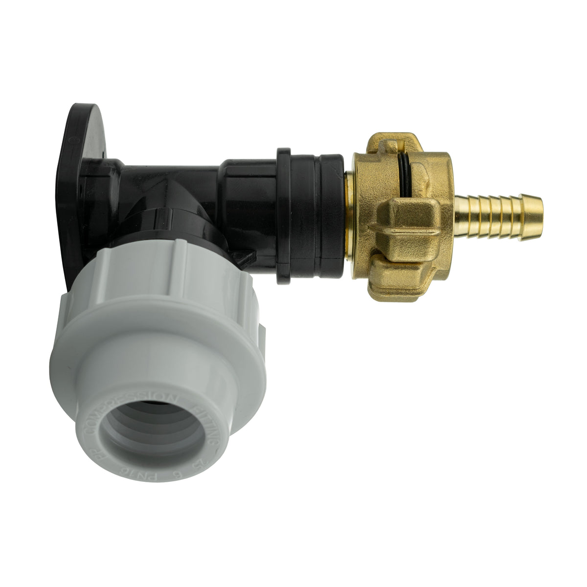 25mm MDPE Wall Kit – 13mm Claw-Coupling Hose Tail