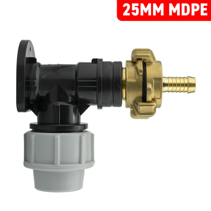 25mm MDPE Wall Kit – 13mm Claw-Coupling Hose Tail