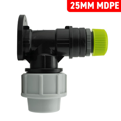 25mm MDPE Wall Kit – Direct ½″ Hose Connector