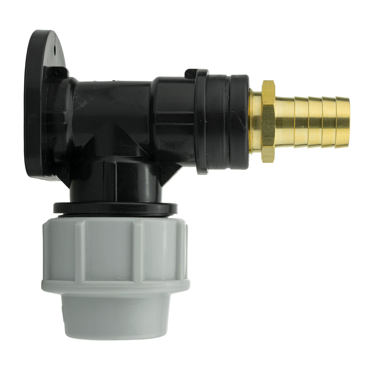 25mm MDPE Wall Kit – 19mm Brass Hose Barb