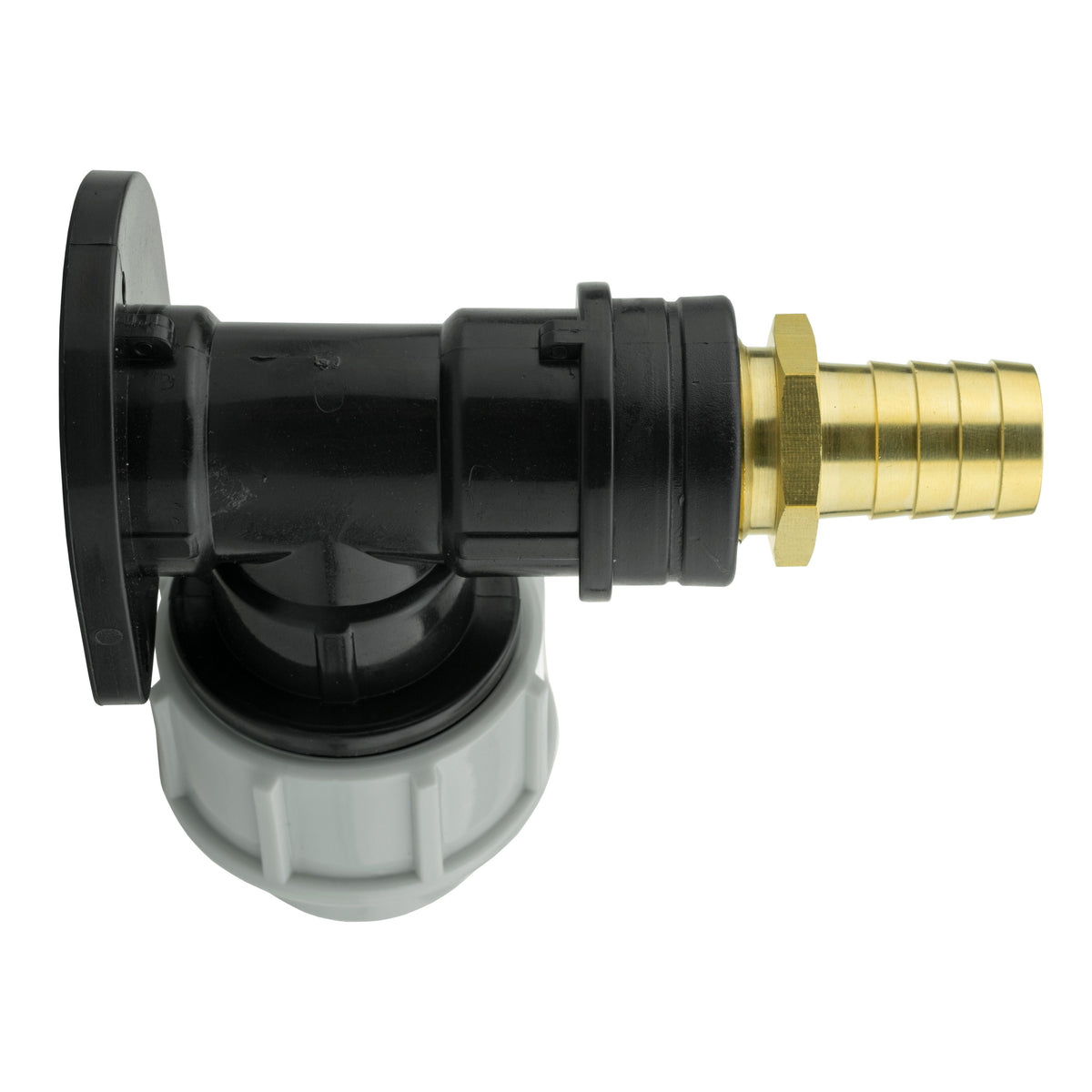 25mm MDPE Wall Kit – 19mm Brass Hose Barb