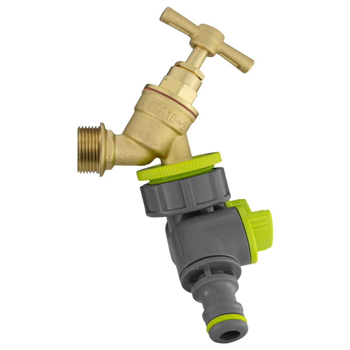 25mm MDPE Wall Kit – Brass Tap & Two-Way Splitter