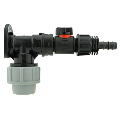 25mm MDPE Wall Kit – Valve & 16mm Irrigation Barb