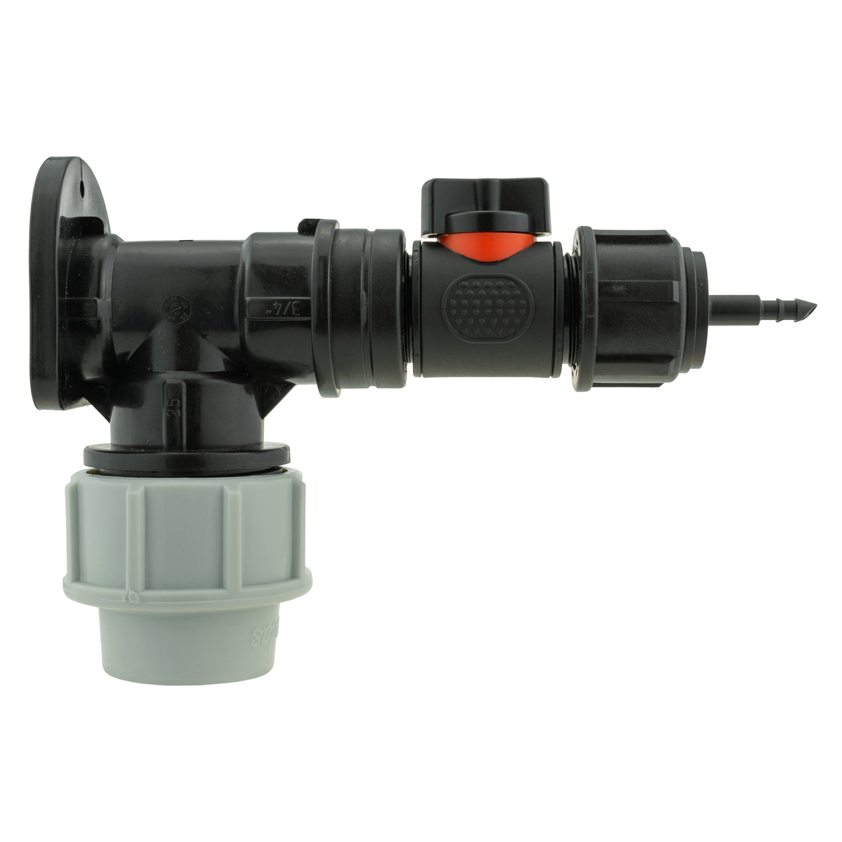 25mm MDPE Wall Kit – Valve & 4mm Micro-Tube Barb