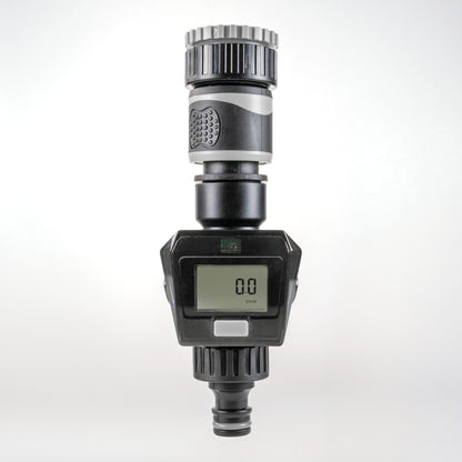 Digital Garden Water Flow Meter – Grey, BSP & Quick Adapters