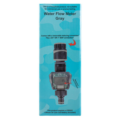 Digital Garden Water Flow Meter – Grey, BSP & Quick Adapters