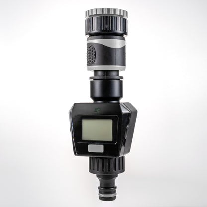 Digital Garden Water Flow Meter – Grey, BSP & Quick Adapters