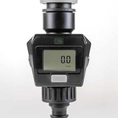 Digital Garden Water Flow Meter – Grey, BSP & Quick Adapters