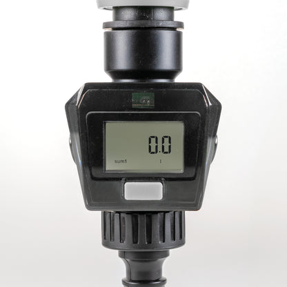 Digital Garden Water Flow Meter – Grey, BSP & Quick Adapters