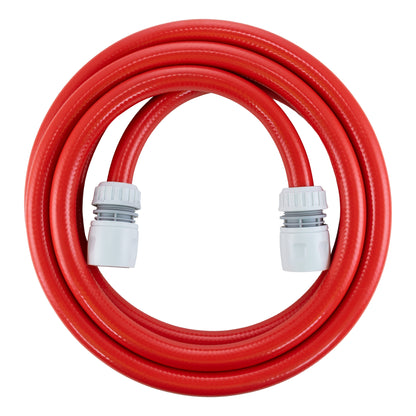 Red Reinforced ½″ Water Hose Kit with 2 Quick Connectors; selected length supplied.