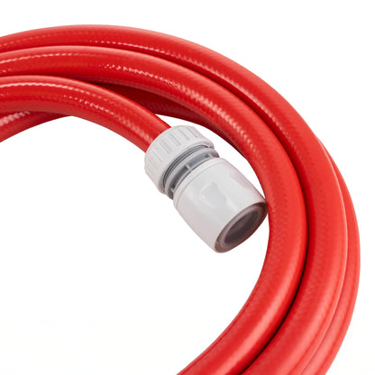 Red Reinforced ½″ Water Hose Kit with 2 Quick Connectors