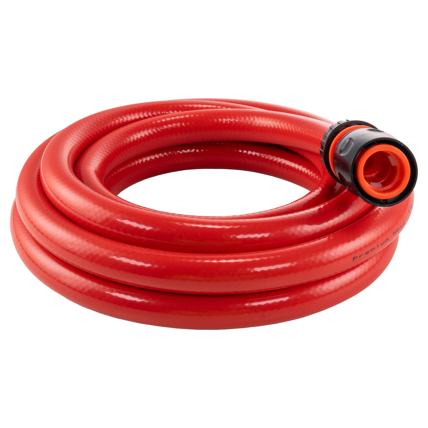 Red Water Hose Pipe with Black Hose Connectors
