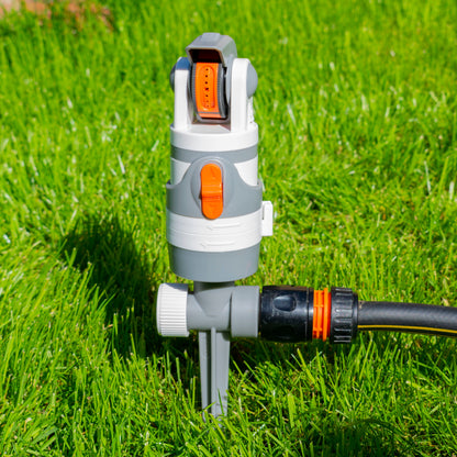 4-Pattern Gear Drive Sprinkler (White/Grey)