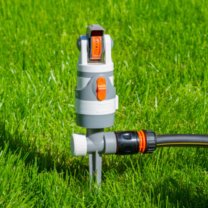 4-Pattern Gear Drive Sprinkler (White/Grey)