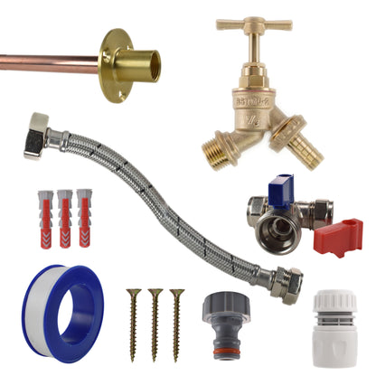 Brass Barbed Bib Tap Kit – Compression Tee