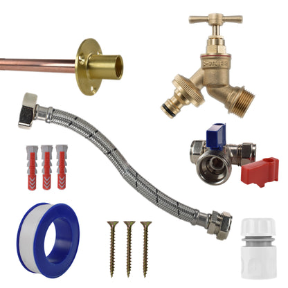Brass Quick-Connect Bib Tap Kit – Compression Tee