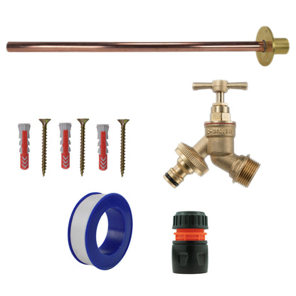 Brass Quick-Connect Bib Tap Kit – Basic Mounting