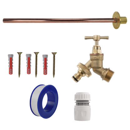 Brass Quick-Connect Bib Tap Kit – Basic Mounting