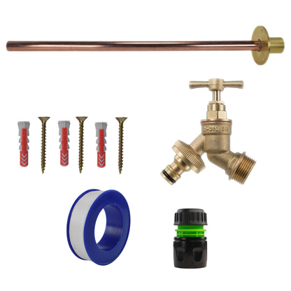 Brass Quick-Connect Bib Tap Kit – Basic Mounting