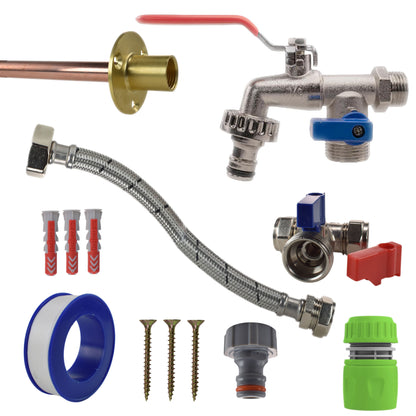 Double-Lever Garden Tap Kit – Compression Tee