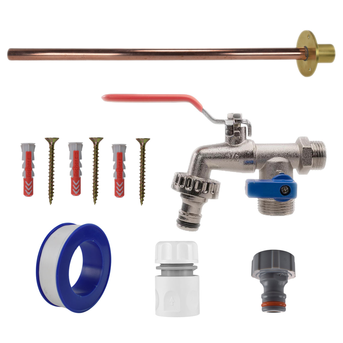 Double-Lever Garden Tap Kit – Compression Tee
