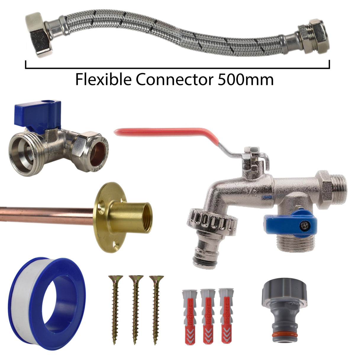 Double-Lever Garden Tap Kit – Compression Tee